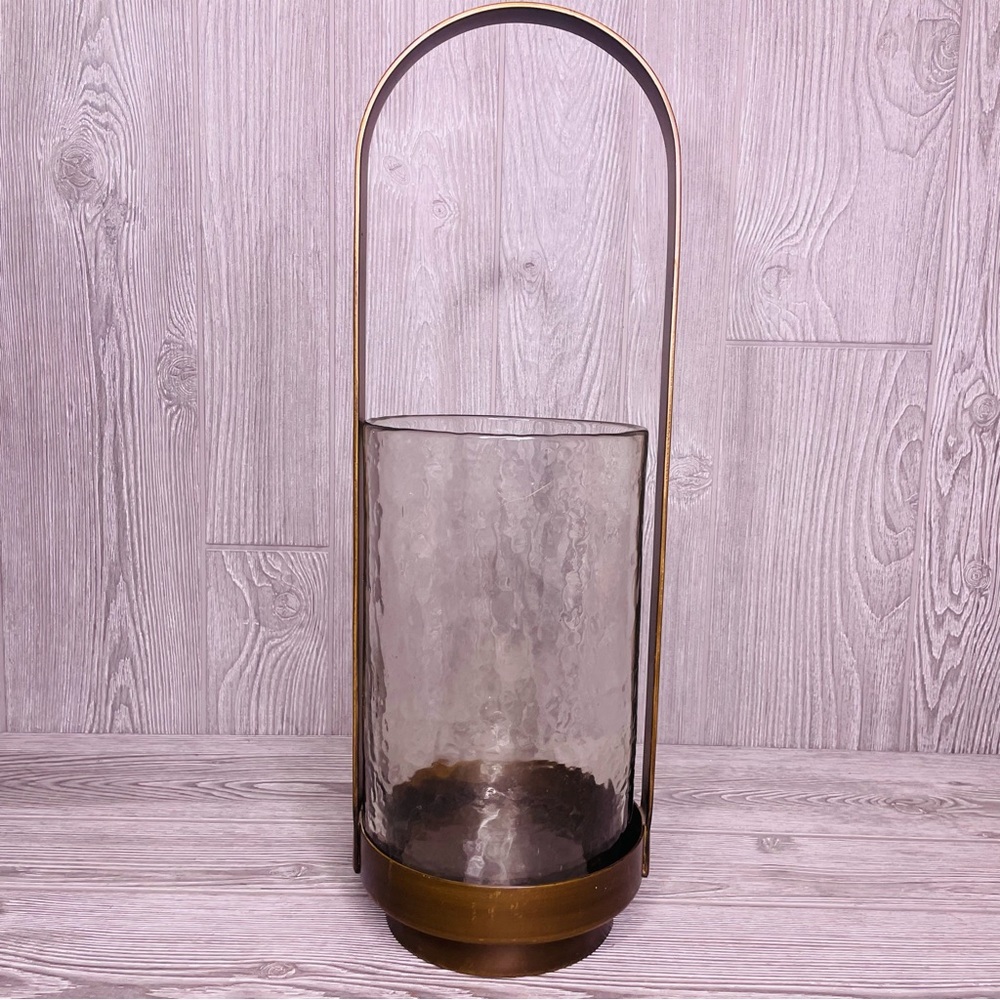 Heavy metal lantern decoration garden decor glass insert planter candel holder